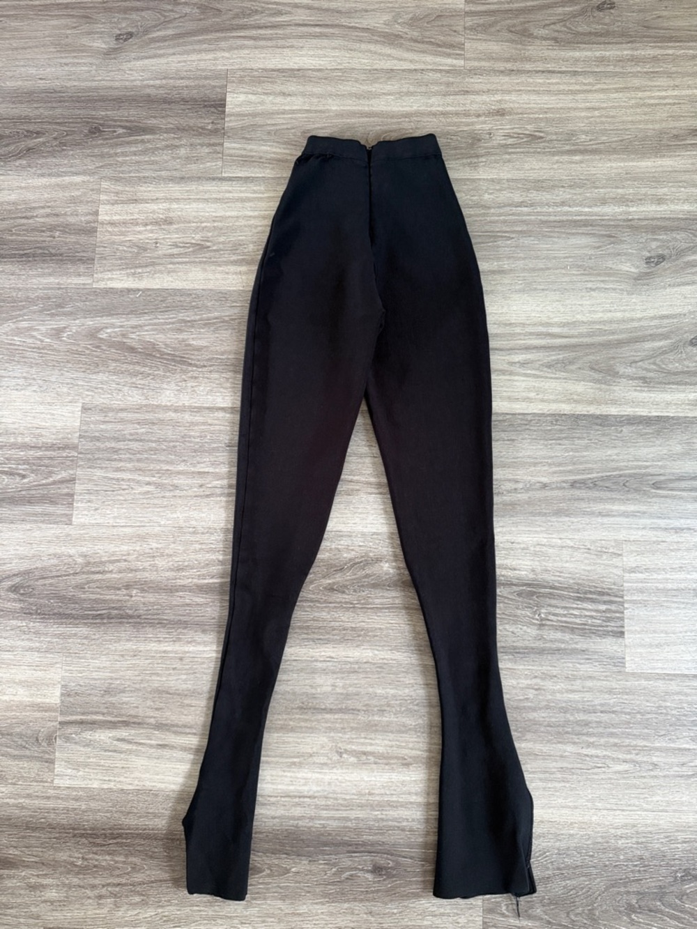 House of CB Black Bootcut Mid Waist Pants Split Hem Size XS - Picture 2 of 6